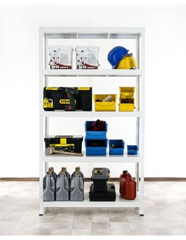 Elara - Regał metalowy ELARA 180x100x40 5p biała - product 6