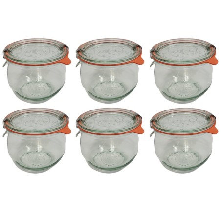 Słoiki WECK 6szt/ szkl. wieko,gumka, bl słoik 580ml TULIP