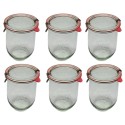 Słoiki WECK 6szt/ szkl. wieko,gumka, bl słoik 1l 1062ml TULIP