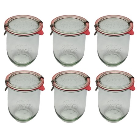 Słoiki WECK 6szt/ szkl. wieko,gumka, bl słoik 1l 1062ml TULIP