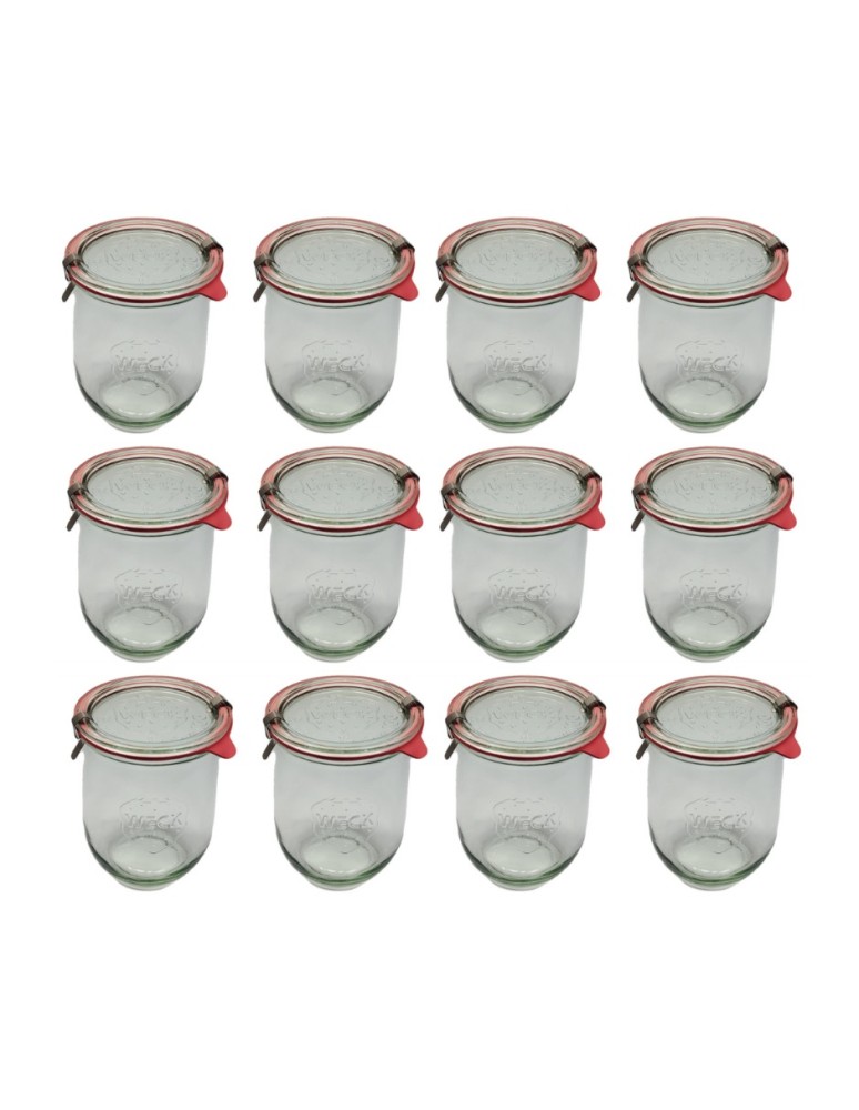Słoiki i butelki - Słoiki WECK 12szt/ szkl. wieko,gumka, bl słoik 1l 1062ml TULIP - produkt MODO24.PL 13