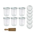 Słoiki WECK x6 / szklane wieko, miarka słoik 160ml MOLD
