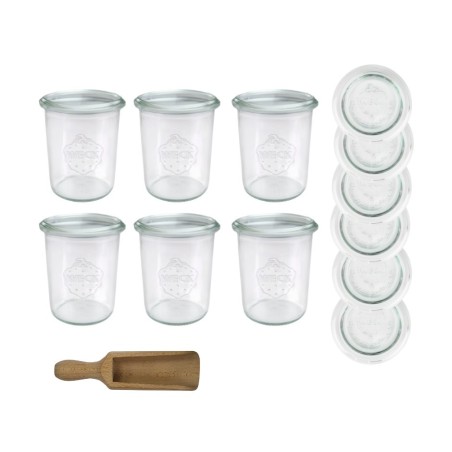 Słoiki WECK x6 / szklane wieko, miarka słoik 160ml MOLD