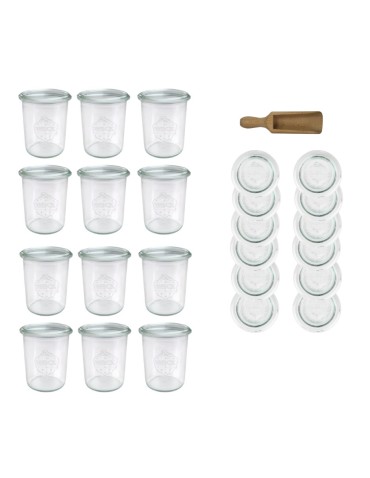 Słoiki i Dodatki - Słoiki WECK x12 / szklane wieko, miarka słoik 160ml MOLD - product 13