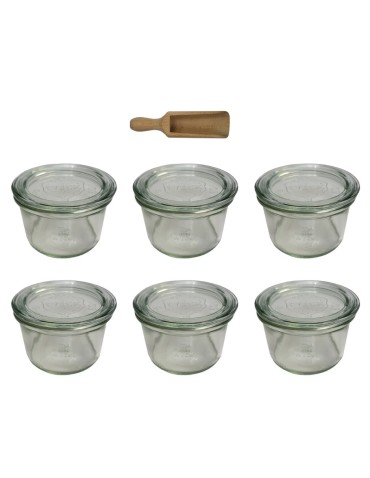 Słoiki i Dodatki - Słoiki WECK 6szt / szklane wieko, miarka słoik 200ml MOLD - product 13