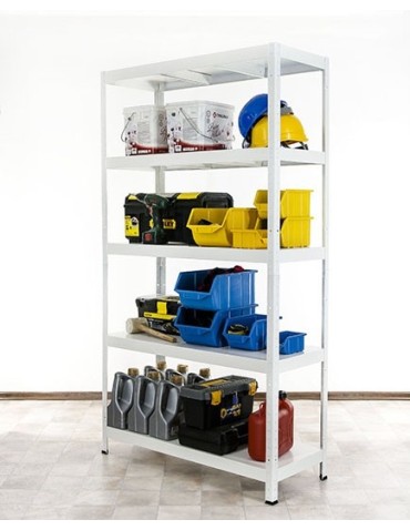 Elara - Regał metalowy ELARA 180x100x40 5p biała - product 7