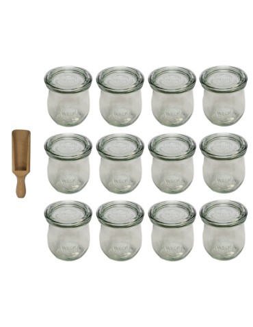 Słoiki i butelki - Słoiki WECK 12szt/ szklane wieko, miarka słoik 220ml TULIP - produkt 13