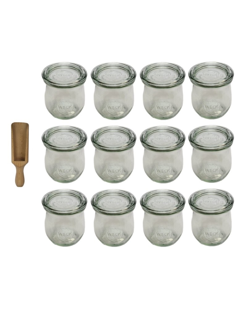 Słoiki i butelki - Słoiki WECK 12szt/ szklane wieko, miarka słoik 220ml TULIP - produkt MODO24.PL 13
