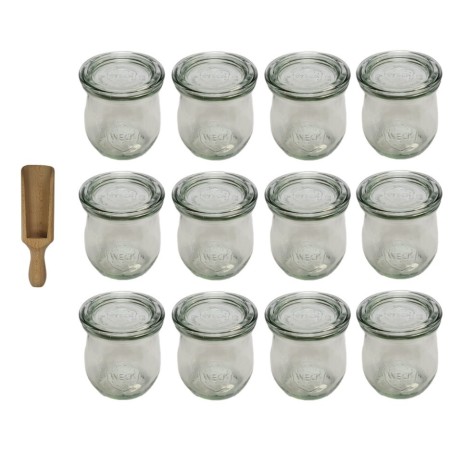 Słoiki WECK 12szt/ szklane wieko, miarka słoik 220ml TULIP