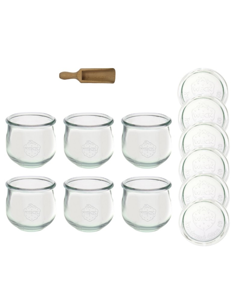 Słoiki i butelki - Słoiki WECK 6szt/ szklane wieko, miarka słoik 370ml TULIP - produkt MODO24.PL 13