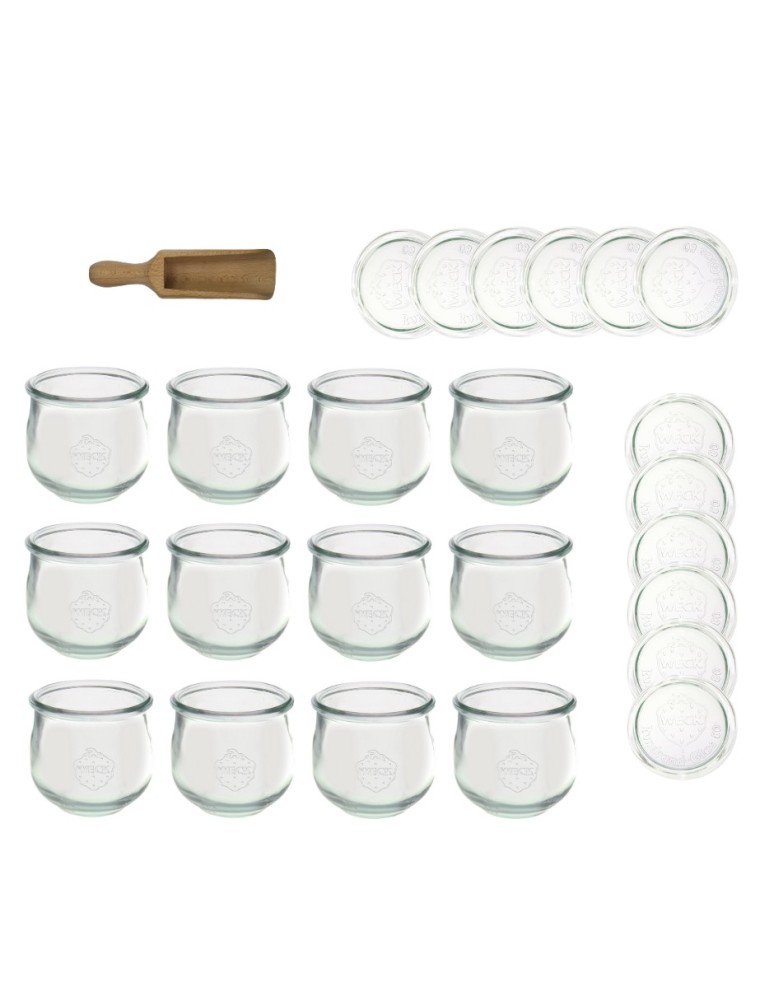 Słoiki i butelki - Słoiki WECK 12szt/ szklane wieko, miarka słoik 370ml TULIP - produkt MODO24.PL 13