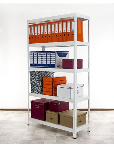 Elara - Regał metalowy ELARA 180x100x40 5p biała - product 8