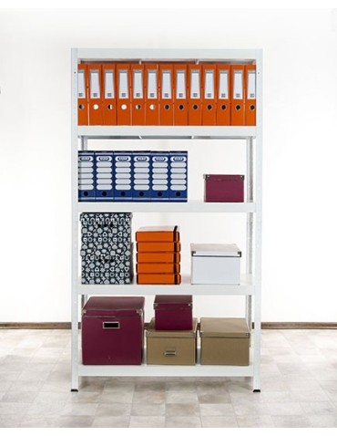 Elara - Regał metalowy ELARA 180x100x40 5p biała - product 9