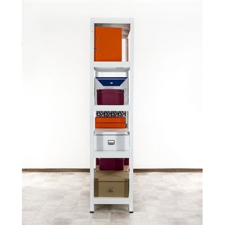 Regał metalowy ELARA 180x100x40 5p biała