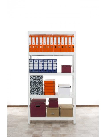 Elara - Regał metalowy ELARA 180x90x40 5p biała - product 3