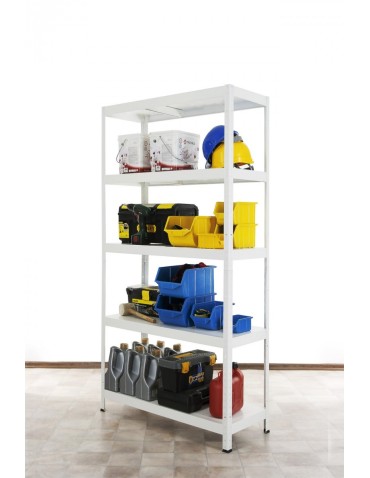 Elara - Regał metalowy ELARA 180x90x40 5p biała - product 4