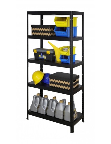 Regał metalowy ELARA 180x80x40 5p czarna