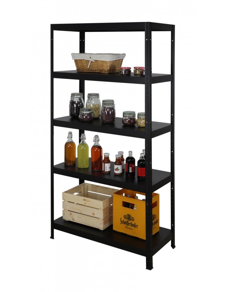 Elara - Regał metalowy ELARA 180x90x40 5p czarna - produkt MODO24.PL 1