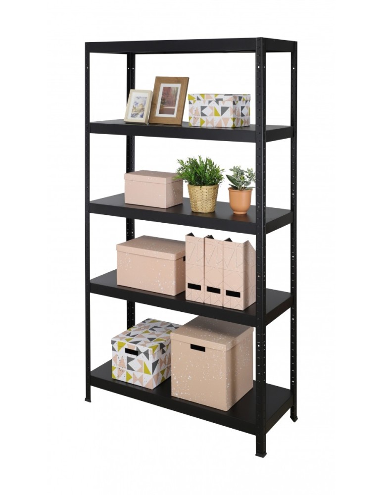 Elara - Regał metalowy ELARA 180x100x40 5p czarna - produkt MODO24.PL 1