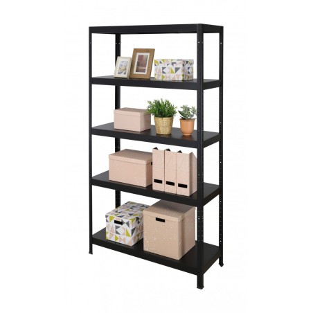 Regał metalowy ELARA 180x100x40 5p czarna