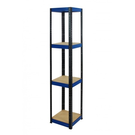 Regał metalowy Helios Color 180x30x30_4 - 175kg / na półkę, kolor: niebiesko-biały