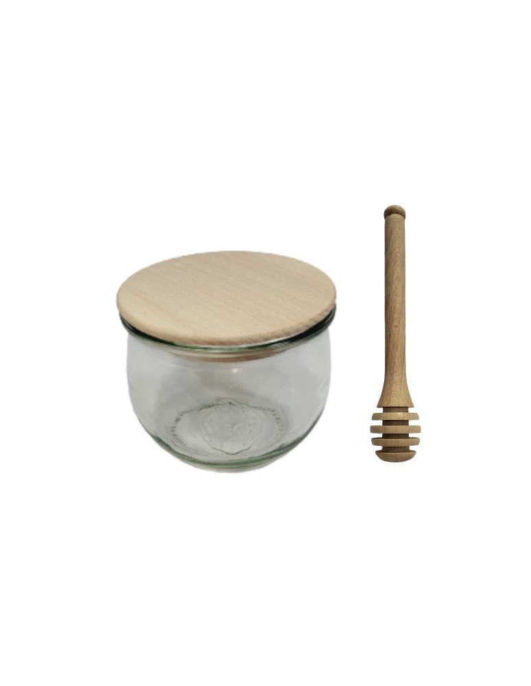 Słoiki i butelki - Słoiki WECK / drewniane wieko, nabierak słoik 580ml TULIP - product MODO24.PL 2