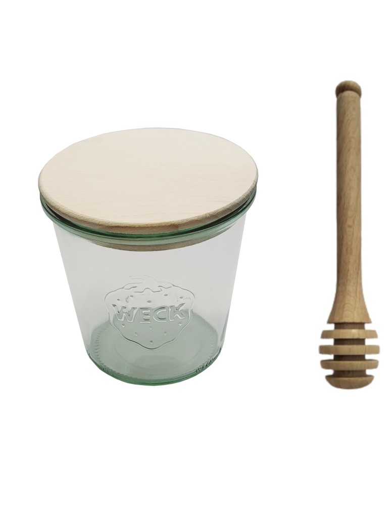 Słoiki i butelki - Słoiki WECK / drewniane wieko, nabierak słoik 580ml MOLD - product MODO24.PL 2