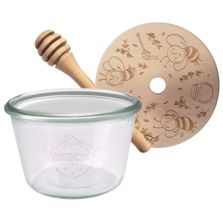 Słoik na miód WECK dozownik do miodu słoik do miodu z nabierakiem 370ml W1
