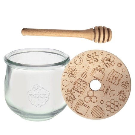 Słoik na miód WECK dozownik do miodu słoik do miodu z nabierakiem 370ml W4