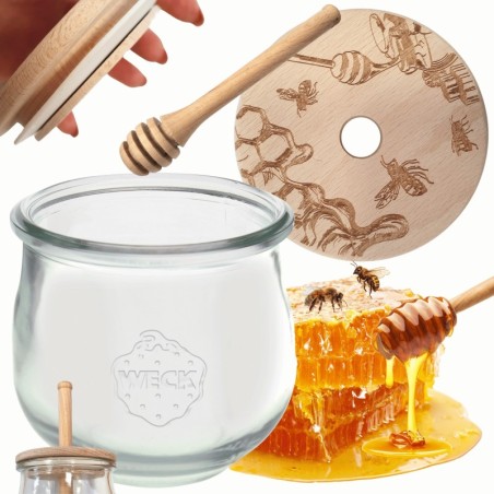 Słoik na miód WECK dozownik do miodu słoik do miodu z nabierakiem 370ml W2