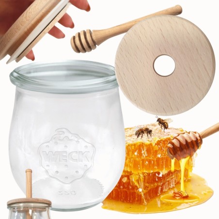 Słoik na miód WECK dozownik do miodu słoik do miodu z nabierakiem 220ml W5
