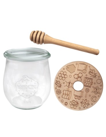 Słoik na miód WECK dozownik do miodu słoik do miodu z nabierakiem 220ml W4 - produkt 2