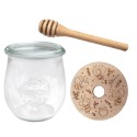 Słoik na miód WECK dozownik do miodu słoik do miodu z nabierakiem 220ml W1