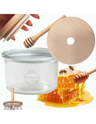 Słoik na miód WECK dozownik do miodu słoik do miodu z nabierakiem 200ml W5