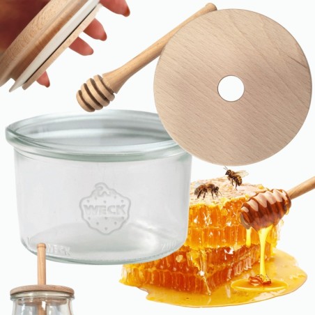 Słoik na miód WECK dozownik do miodu słoik do miodu z nabierakiem 200ml W5