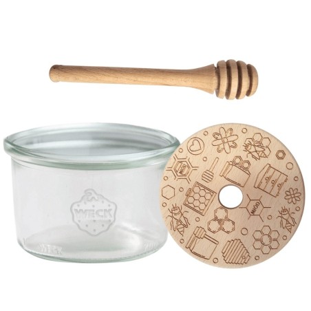 Słoik na miód WECK dozownik do miodu słoik do miodu z nabierakiem 200ml W4