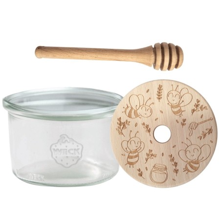 Słoik na miód WECK dozownik do miodu słoik do miodu z nabierakiem 200ml W1