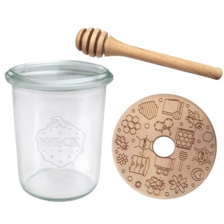 Słoik na miód WECK dozownik do miodu słoik do miodu z nabierakiem 160ml W4