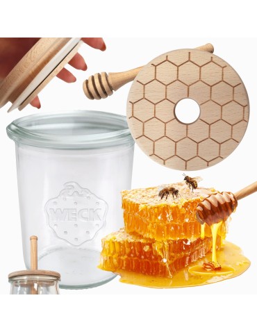 Słoik na miód WECK dozownik do miodu słoik do miodu z nabierakiem 160ml W3