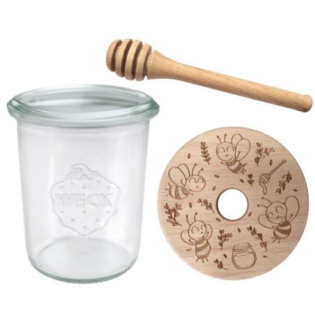 Słoik na miód WECK dozownik do miodu słoik do miodu z nabierakiem 160ml W1
