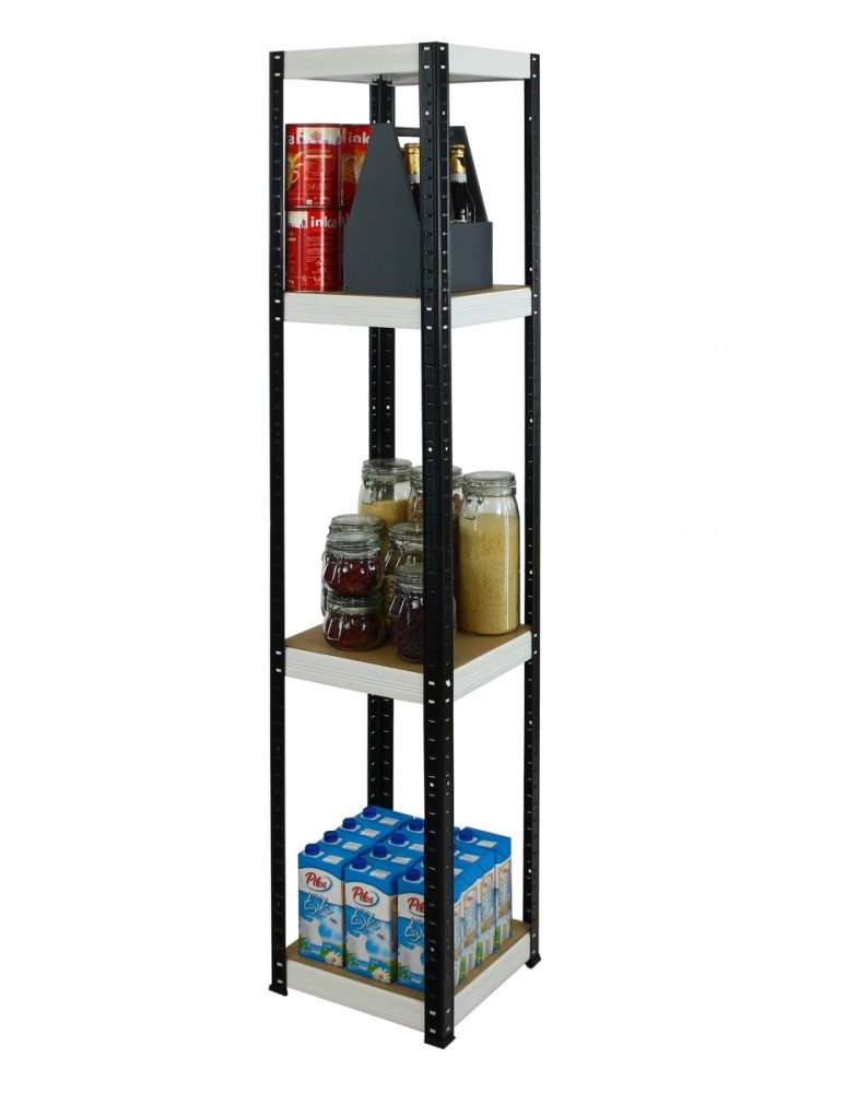 Helios Color Kwadrat - Regał metalowy Helios Color 180x35x35_4 - 175kg / na półkę, kolor: niebiesko-biały - produkt MODO24.PL 1
