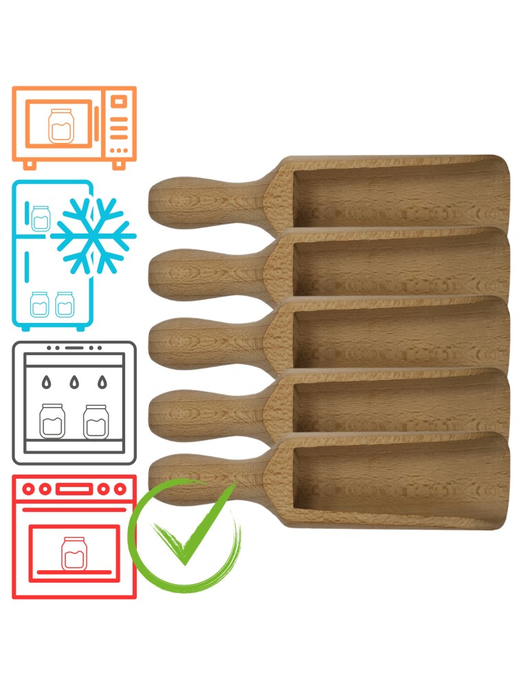Słoiki i butelki - Słoiki WECK / miarka drewniana 11cm 5szt do SŁOIK WECK - produkt MODO24.PL 1