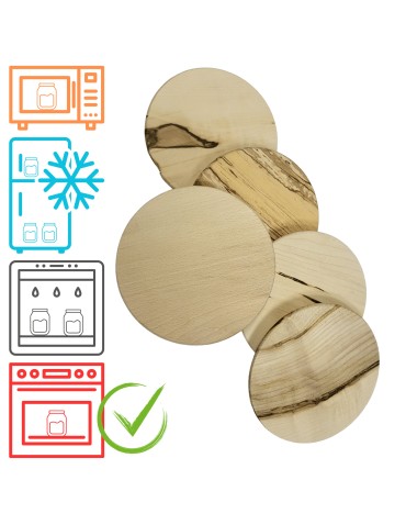 Słoiki WECK 5 szt / drewniane wieko 100mm do SŁOIK WECK