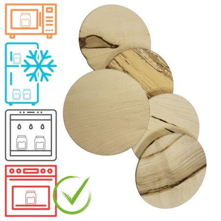 Słoiki WECK 5 szt / drewniane wieko 80mm do SŁOIK WECK