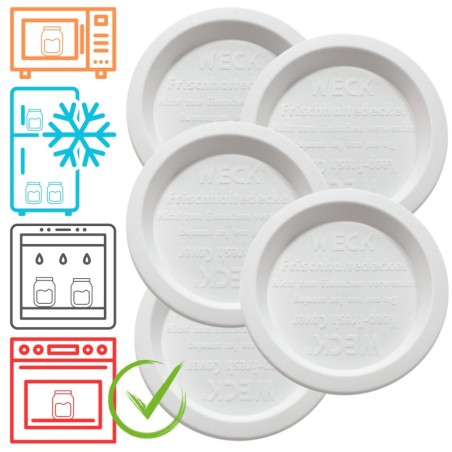 Słoiki WECK 5szt/ plastikowe wieko 100mm do SŁOIK WECK