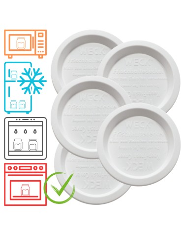 Słoiki WECK 5szt/ plastikowe wieko 80mm do SŁOIK WECK