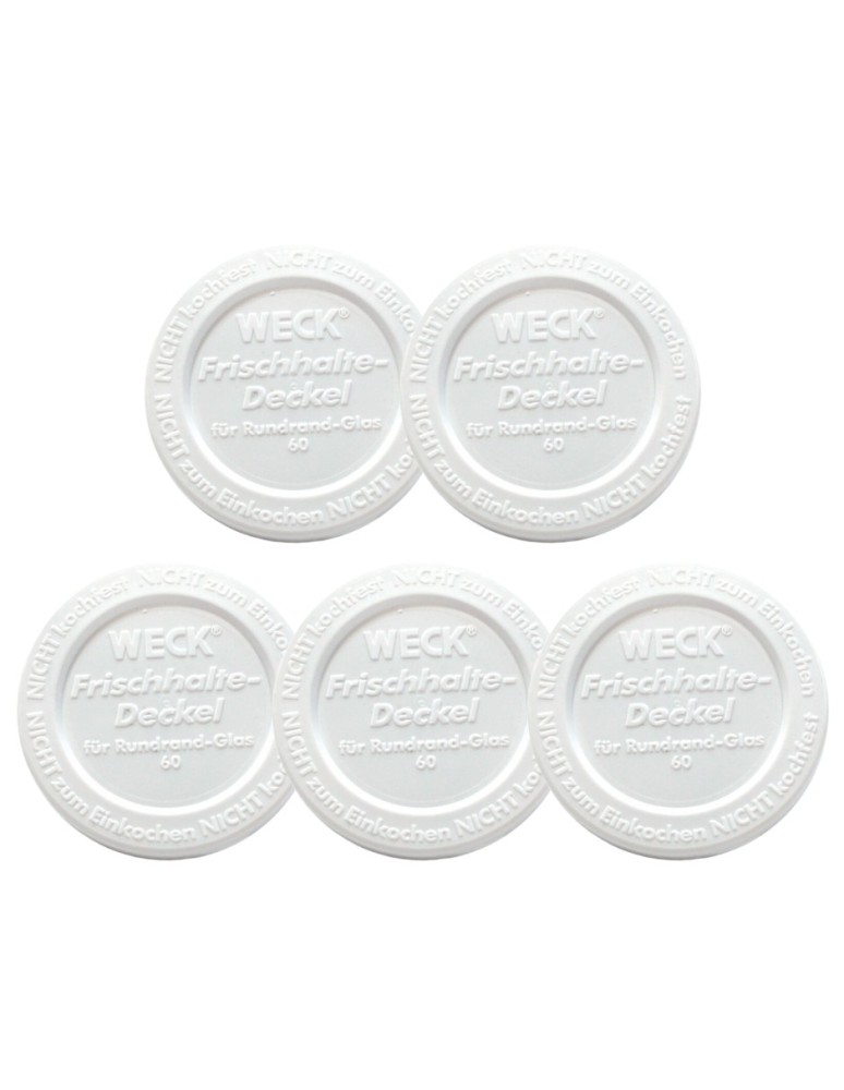 Słoiki i butelki - Słoiki WECK 5szt/ plastikowe wieko 60mm do SŁOIK WECK - product MODO24.PL 2