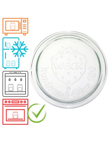 Słoiki WECK / szklane wieko 100mm do SŁOIK WECK
