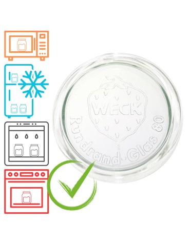 Słoiki WECK / szklane wieko 80mm do SŁOIK WECK