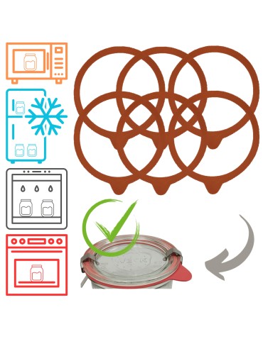 Słoiki WECK / uszczelki gumki 100mm 6szt do SŁOIK WECK